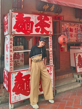 「repos（ルポ）のアイテム（トップス）」を使った、tingさん（レディース・172cm）の秋コーディネート