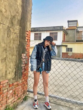 「Mania（マニア）のアイテム」を使った、tingさん（レディース・172cm）の秋コーディネート