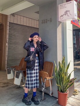 「OVERKILL inc.（オーバーキル）のアイテム」を使った、tingさん（レディース・171cm）の秋コーディネート