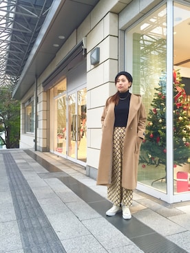 「リブタートルネック」｜d.kujiさん（レディース・162cm）の冬コーディネート