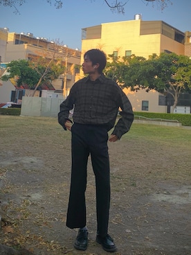 「アイテム（トップス）」を使った、Casperさん（メンズ・173cm）の冬コーディネート