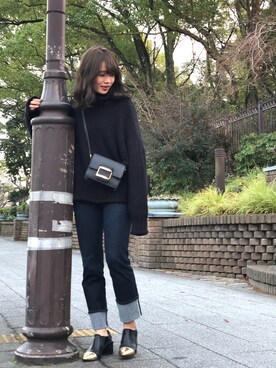 kaedeさん（レディース・159cm）の冬コーディネート