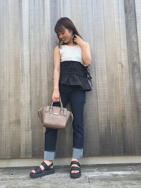 「代官山」｜kaedeさん（レディース・160cm・20代）の夏コーディネート