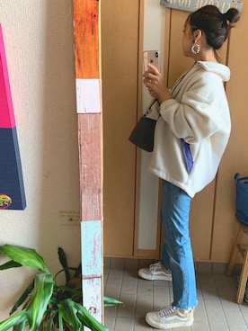 「オシャレパッソ」｜「アイテム（ブルゾン）」を使った、ku.bomiさん（レディース・156cm）の秋コーディネート