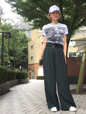 「STUDIOUS SELECT（ステュディオスセレクト）のアイテム」を使った、Shizuka Natoriさん（レディース・165cm）の夏コーディネート