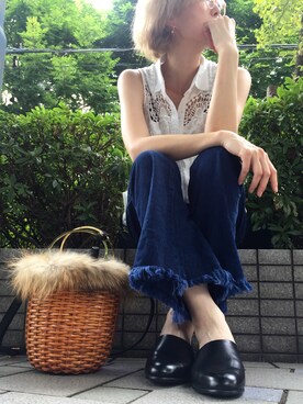 「STUDIOUS SELECT（ステュディオスセレクト）のアイテム」を使った、Shizuka Natoriさん（レディース・165cm）の夏コーディネート
