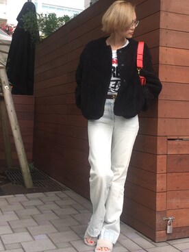 「NINE（ナイン）のアイテム（その他アウター）」を使った、Shizuka Natoriさん（レディース・165cm）の夏コーディネート