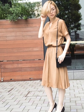 「STUDIOUS SELECT（ステュディオスセレクト）のアイテム」を使った、Shizuka Natoriさん（レディース・165cm）の夏コーディネート