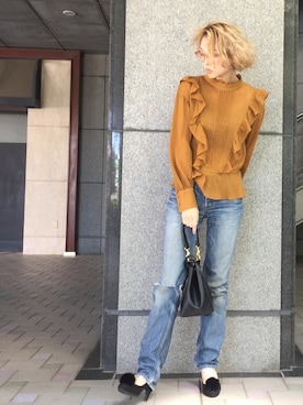 「STUDIOUS SELECT（ステュディオスセレクト）のアイテム」を使った、Shizuka Natoriさん（レディース・165cm）の秋コーディネート