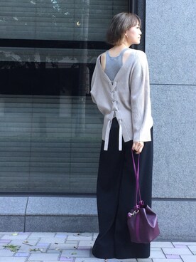 「STUDIOUS SELECT（ステュディオスセレクト）のアイテム」を使った、Shizuka Natoriさん（レディース・165cm）の秋コーディネート