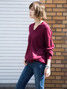 「STUDIOUS SELECT（ステュディオスセレクト）のアイテム」を使った、Shizuka Natoriさん（レディース・165cm）の秋コーディネート