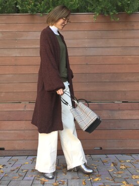 「STUDIOUS SELECT（ステュディオスセレクト）のアイテム」を使った、Shizuka Natoriさん（レディース・165cm）の秋コーディネート