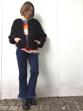 「NINE（ナイン）のアイテム（その他アウター）」を使った、Shizuka Natoriさん（レディース・165cm）の秋コーディネート