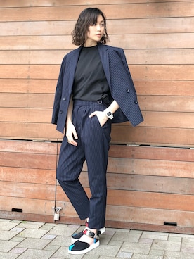 「NINE（ナイン）のアイテム」を使った、Shizuka Natoriさん（レディース・165cm）の春コーディネート