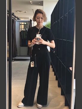 「PRADA（プラダ）のアイテム（その他）」を使った、Shizuka Natoriさん（レディース・165cm）の夏コーディネート