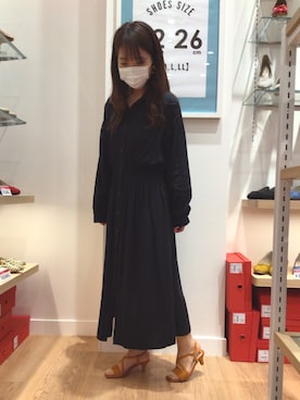 「coca（coca）（コカ）のアイテム（シャツワンピース）」を使った、ORiental TRaffic仙台港店さん（レディース・154cm）の春コーディネート