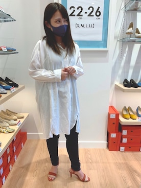 「coca（coca）（コカ）のアイテム（シャツワンピース）」を使った、ORiental TRaffic仙台港店さん（レディース・153cm）の春コーディネート