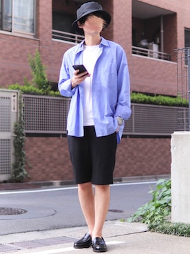 「ALLEGE（アレッジ）のアイテム（帽子）」を使った、コウさん（メンズ・171cm）の夏コーディネート
