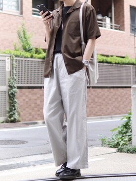 「Dr. Martens（ドクターマーチン）の［UNISEX/ユニセックス］Dr.Martens ドクターマーチン 3EYE GIBSON 1461 MONO 3ホール ギブソン シューズ（ドレスシューズ）」を使った、コウさん（メンズ・171cm）の秋コーディネート