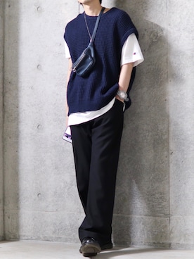 「Dr. Martens（ドクターマーチン）の［UNISEX/ユニセックス］Dr.Martens ドクターマーチン 3EYE GIBSON 1461 MONO 3ホール ギブソン シューズ（ドレスシューズ）」を使った、コウさん（メンズ・171cm）の秋コーディネート