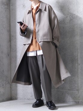 「Dr. Martens（ドクターマーチン）の［UNISEX/ユニセックス］Dr.Martens ドクターマーチン 3EYE GIBSON 1461 MONO 3ホール ギブソン シューズ（ドレスシューズ）」を使った、コウさん（メンズ・171cm）の冬コーディネート