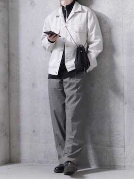 「Dr. Martens（ドクターマーチン）の［UNISEX/ユニセックス］Dr.Martens ドクターマーチン 3EYE GIBSON 1461 MONO 3ホール ギブソン シューズ（ドレスシューズ）」を使った、コウさん（メンズ・171cm）の冬コーディネート