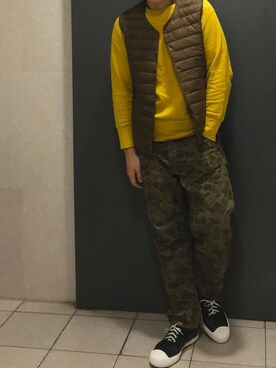 「Ralph Lauren」｜「アイテム（スウェット）」を使った、Axさん（メンズ・177cm）の冬コーディネート