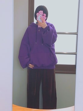 「SpRay PREMIUM（スプレイプレミアム）のアイテム（パーカー）」を使った、ももはなさん（レディース・153cm）の春コーディネート