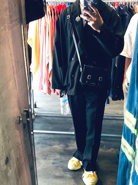 「Dr. Martens（ドクターマーチン）のアイテム（バッグ）」を使った、いとしんさん（メンズ・166cm）の春コーディネート