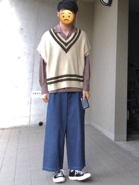 「RAY CASSIN（レイカズン）のアイテム（パンツ）」を使った、<TACK>;さん（メンズ・167cm）の秋コーディネート