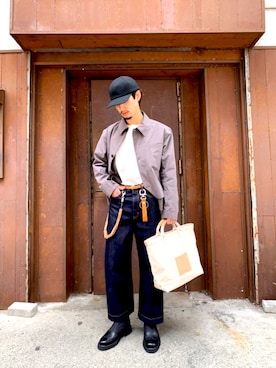 「Hender Scheme（エンダースキーマ）のアイテム（ブーツ）」を使った、よねさん（メンズ・176cm）の春コーディネート