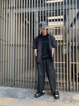 「POLYPLOID（ポリプロイド）のアイテム（トップス）」を使った、よねさん（メンズ・176cm）の夏コーディネート