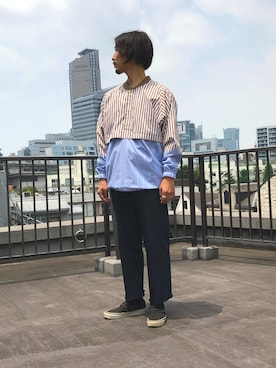 「F/CE. （エフシーイー）のアイテム」を使った、makoto takahashiさん（メンズ・172cm）の夏コーディネート