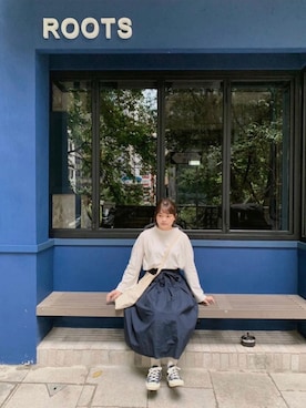 「H&M（エイチ・アンド・エム）のアイテム（スカート）」を使った、リリーさん（レディース・153cm）の秋コーディネート