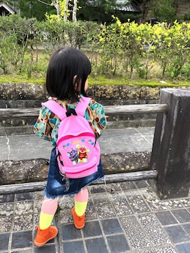 「アイテム（スカート）」を使った、arisana☺︎さん（キッズ・90cm）の秋コーディネート