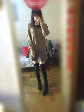 月梨兔さん(レディース・165cm)の冬コーディネート