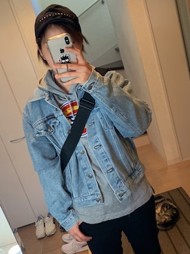 「Lui's（ルイス）のアイテム（キャップ）」を使った、ゆめなりさん（レディース・160cm）の春コーディネート