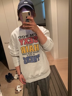 「Lee（リー）の【Lee】 LOW CAP COTTON TWILL/【リー】 ロウ キャップ コットン ツイル オーバーライド（キャップ、ブルー系）」を使った、ゆめなりさん（メンズ・161cm）の春コーディネート