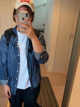 「Manhattan Portage」｜「アイテム（シャツ/ブラウス）」を使った、ゆめなりさん（レディース・160cm）の夏コーディネート