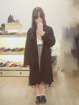「古着女子」｜「アイテム（ダッフルコート）」を使った、セクリさん（レディース・156cm）の秋コーディネート