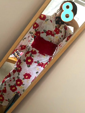 「GRL（グレイル）のアイテム（浴衣）」を使った、ろんさん（レディース・163cm）の夏コーディネート