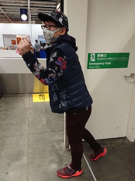 「Desigual（デシグアル）のアイテム（ジャケット/アウター）」を使った、chi さん（レディース・168cm）の冬コーディネート