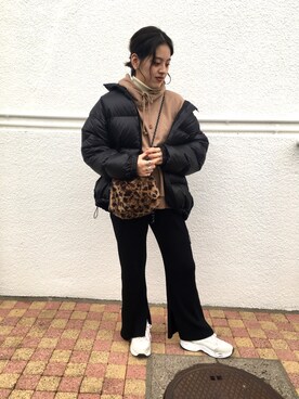 「JEANASIS（ジーナシス）のアイテム（ダウンジャケット/コート）」を使った、チーさん（レディース・163cm）の秋コーディネート