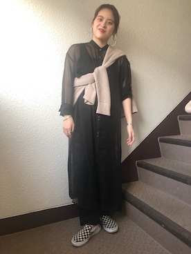 「JEANASIS（ジーナシス）のアイテム（シャツワンピース）」を使った、チーさん（レディース・163cm）の春コーディネート