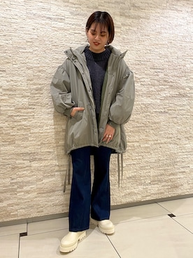 「JEANASIS（ジーナシス）のアイテム（ダウンジャケット/コート）」を使った、チーさん（レディース・163cm）の秋コーディネート