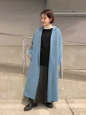 「JEANASIS（ジーナシス）のアイテム（その他アウター）」を使った、チーさん（レディース・163cm）の冬コーディネート