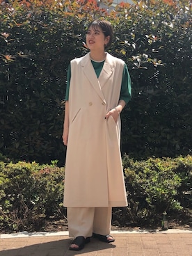 「JEANASIS（ジーナシス）のアイテム（その他アウター）」を使った、チーさん（レディース・163cm）の春コーディネート