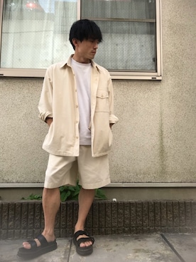 サンダルを使った Uniqlo のメンズ人気ファッションコーディネート Wear