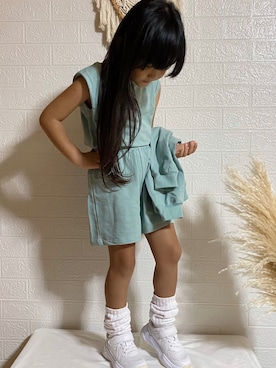 「5歳」｜「アイテム（タンクトップ）」を使った、Arisuさん（キッズ・110cm）の夏コーディネート