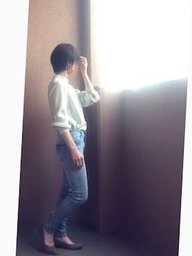 「シャーベットカラー」｜みかんさん（レディース・148cm）の春コーディネート